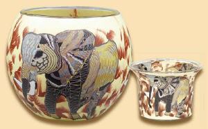 Leuchtglas Elefant mit Teelichtglas, himmlische Dfte