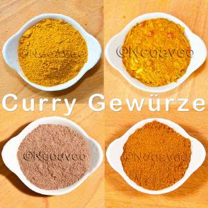 Curry Gewrzmischungen fr indischen oder asiatischen Genuss scharfer Speisen mit der beliebten Currynote.