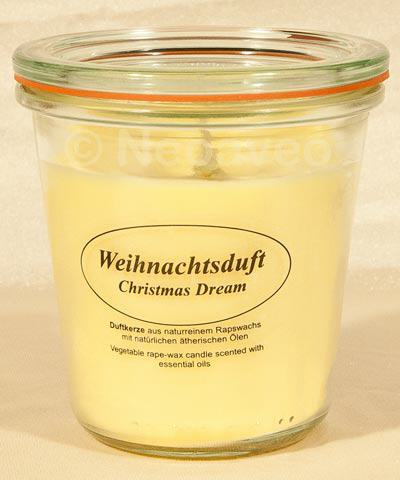 Weihnachtsduft - Rapswachs Kerze