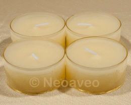 Maxi Teelicht Creme im Acrylbecher für Windlicht oder Kerzenglas.