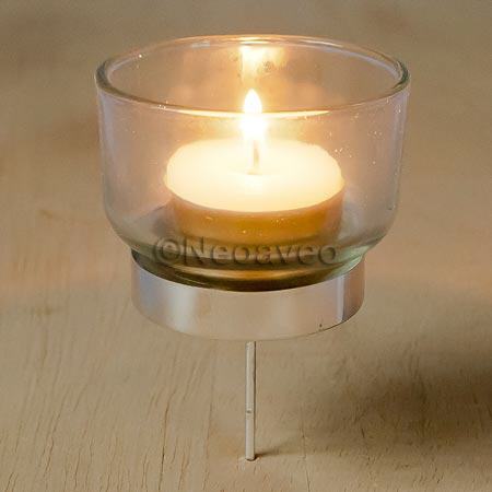 Votivglas Adventskranz Kerzenhalter Silber