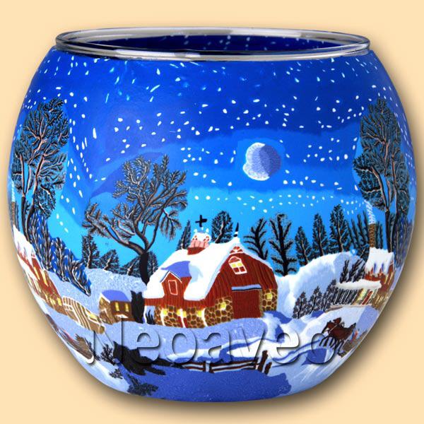 11 cm Leuchtglas Kanadische Winternacht