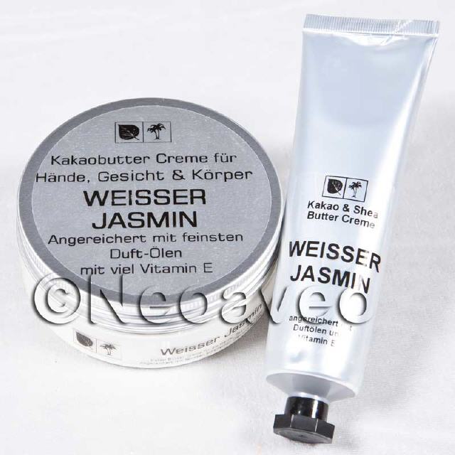 Weisser Jasmin Kakaobuter Creme