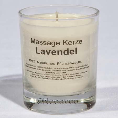 Lavendel Natur Massagekerze