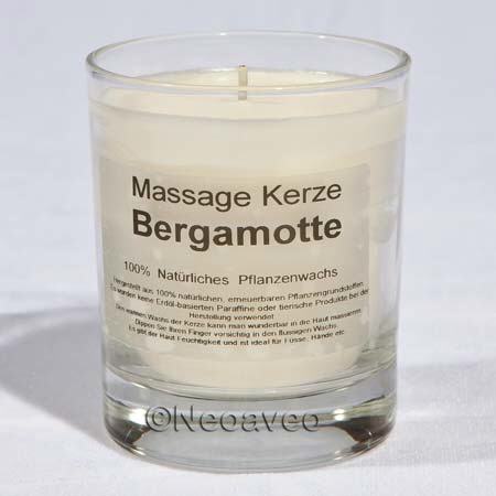 Bergamotte Natur Massagekerze