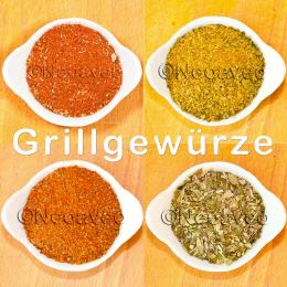 Fein abgstimmte Gewürzmischungen zum Marinieren von Fleisch oder Fisch in der Grillsaison.